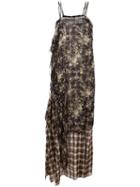 R13 Layered Maxi Dress, Women's, Size: Medium, Black, Silk/nylon/spandex/elastane/wool
