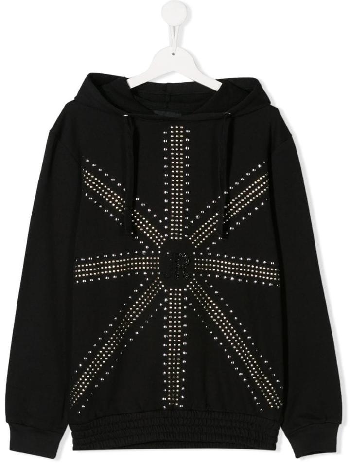 John Richmond Junior Micro Detail Hoodie - Black