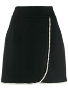 Sandro Paris Pearl-embellished Wrap Skirt - Black