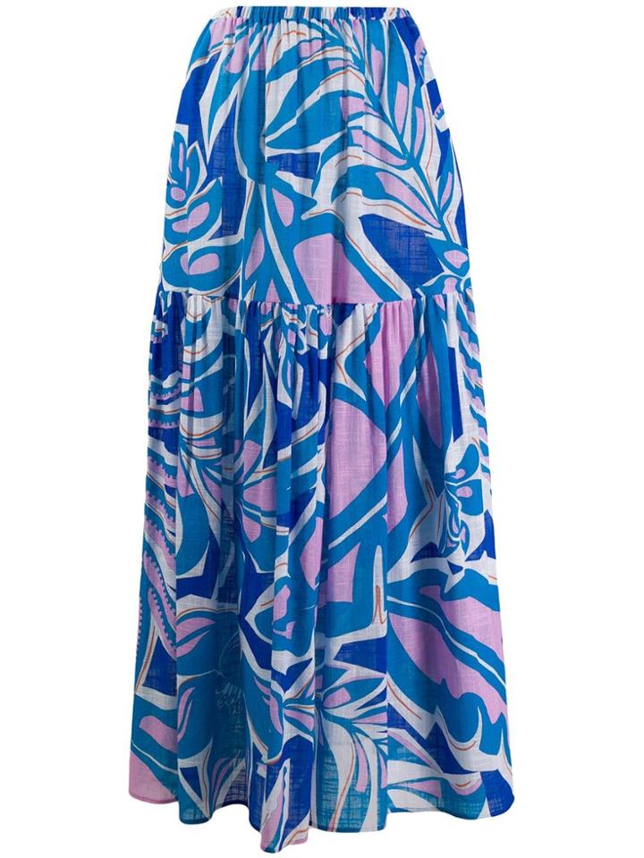 Emilio Pucci Flared Printed Skirt - Blue