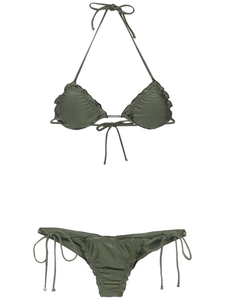 Lygia & Nanny Zaira Triangle Top Bikini Set - Green
