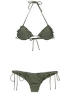 Lygia & Nanny Zaira Triangle Top Bikini Set - Green