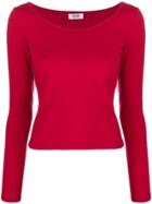 Moschino Vintage 1990's Cropped Longsleeved Blouse - Red