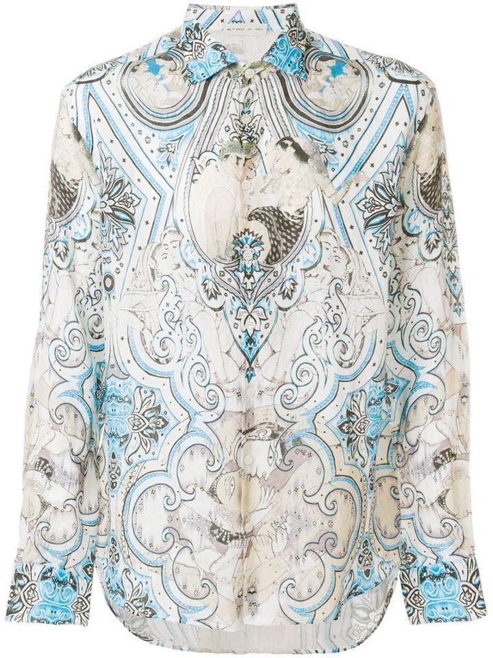 Etro Printed Loose Shirt - Neutrals