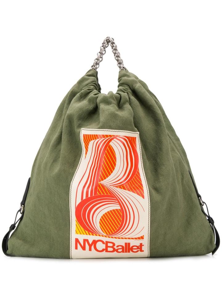 Acne Studios Gathered Fabric Tote - Green