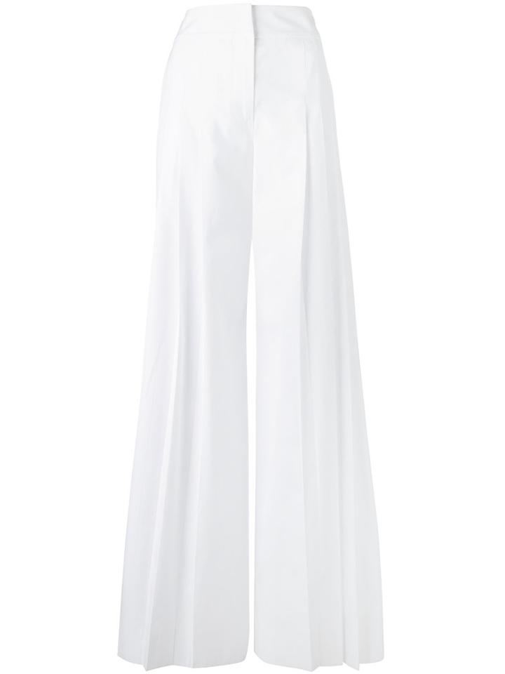 Alberta Ferretti - Wide-leg Trousers - Women - Cotton - 40, White, Cotton
