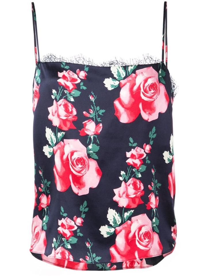 Fleur Du Mal Lace Straight Neck Cami - Red
