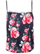 Fleur Du Mal Lace Straight Neck Cami - Red