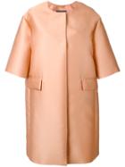 Max Mara - Satin Svelto Coat - Women - Silk/polyester - 40, Pink/purple, Silk/polyester