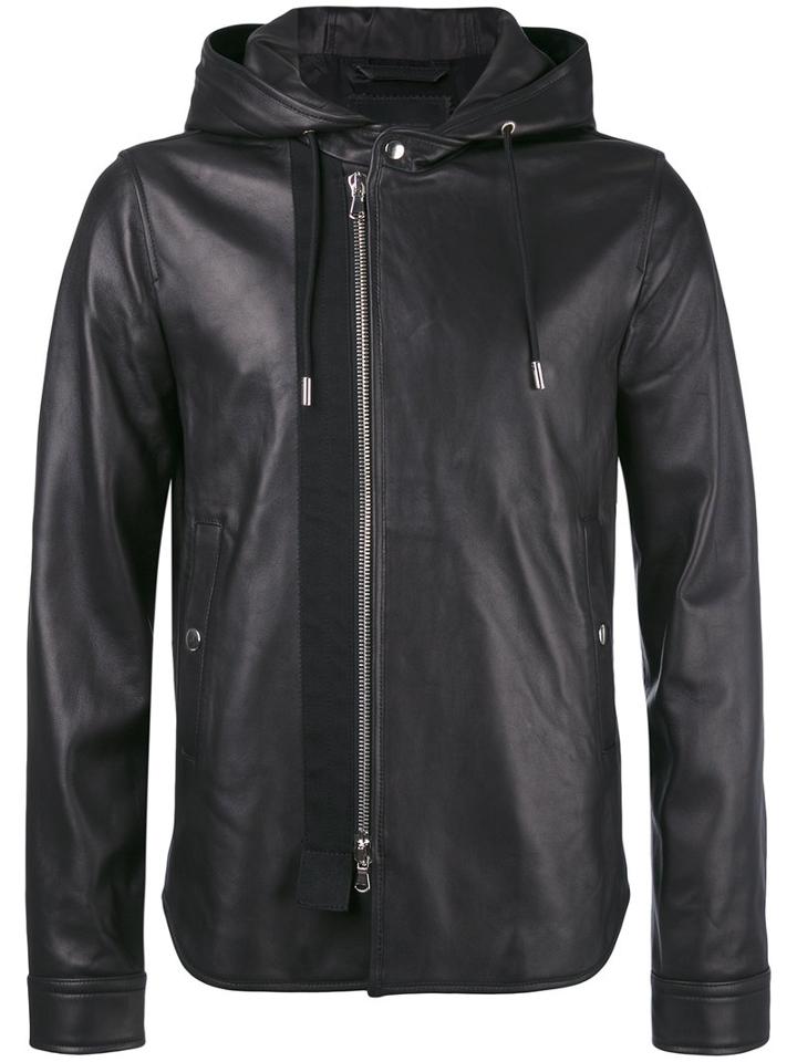 Diesel Black Gold - Hooded Jacket - Men - Leather/viscose - 52, Leather/viscose