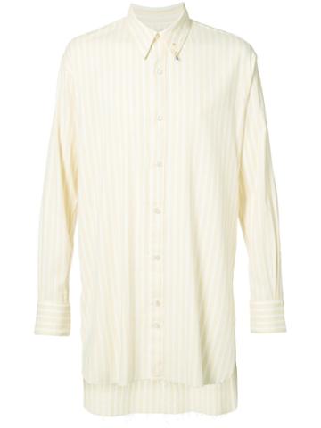 L'equip - Striped Shirt - Men - Cotton - S, Yellow/orange, Cotton