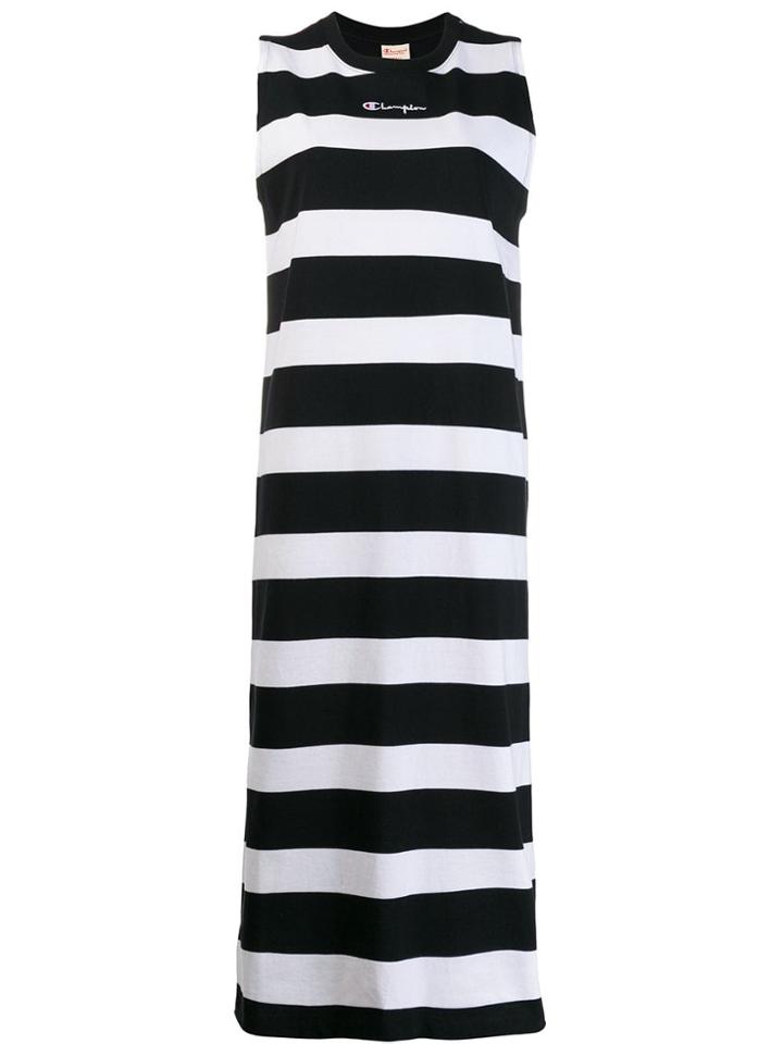 Champion Stripe Tank Jersey Maxi Dress - Black