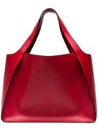 Stella Mccartney Red Logo Small Pu Tote
