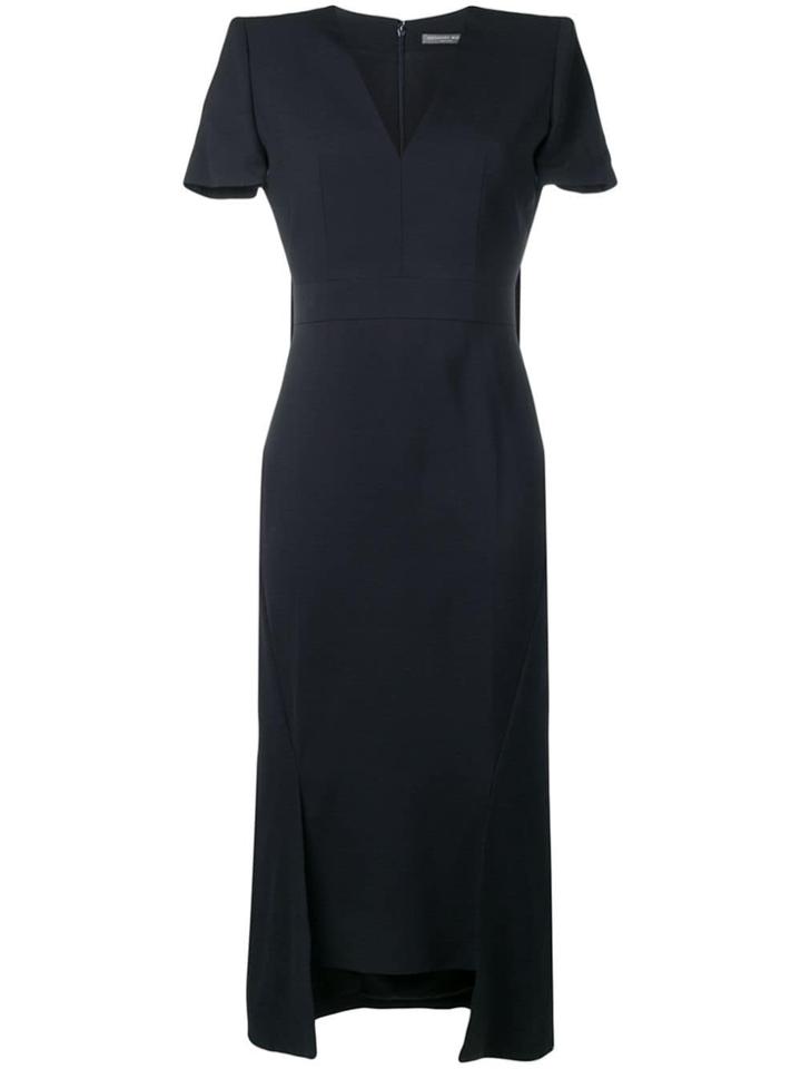 Alexander Mcqueen Asymmetric Hem Dress - Blue