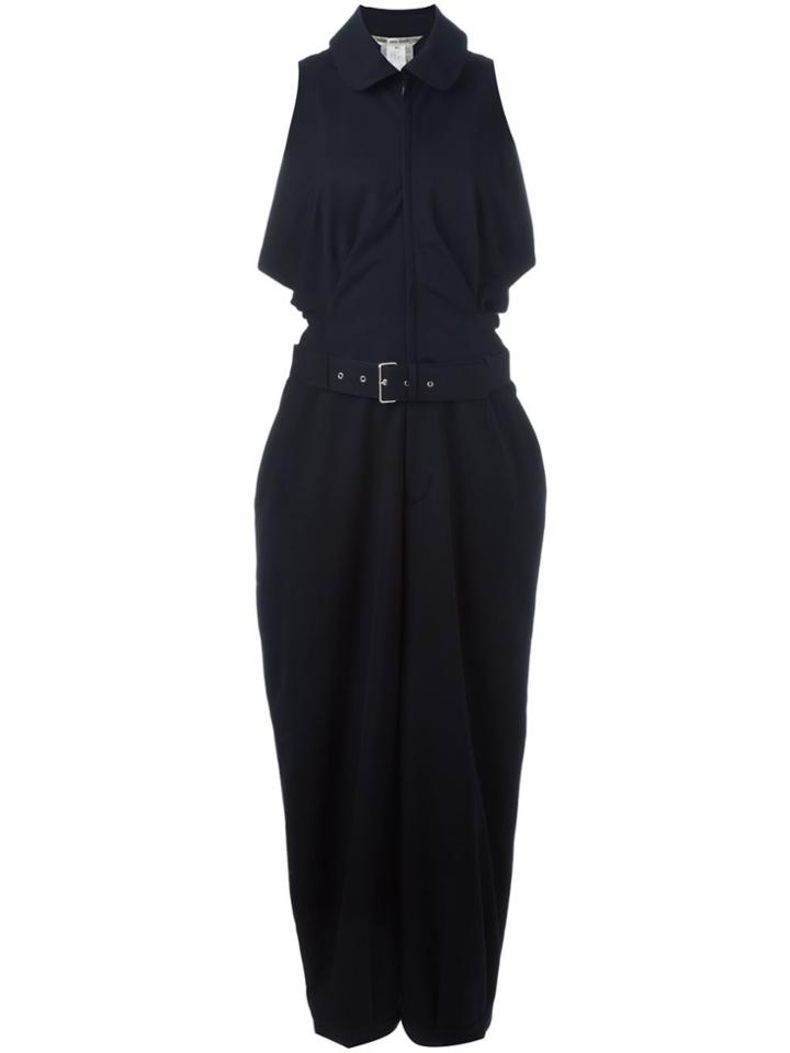 Comme Des Garçons Vintage Sleeveless Belted Jumpsuit - Blue