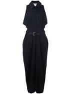 Comme Des Garçons Vintage Sleeveless Belted Jumpsuit - Blue