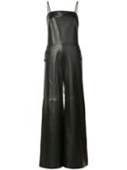 Hellessy - Flared Jumpsuit - Women - Silk/lamb Skin - 6, Black, Silk/lamb Skin