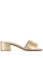 Valentino Valentino Garavani Go Logo Mules - Gold