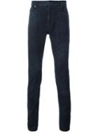 Maison Margiela Flecked Skinny Jeans, Men's, Size: 34, Blue, Cotton/spandex/elastane