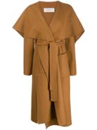 Pringle Of Scotland Long Wrap Coat - Brown