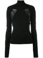 Versus - Panelled Jumper - Women - Polyester/spandex/elastane/viscose - 42, Black, Polyester/spandex/elastane/viscose