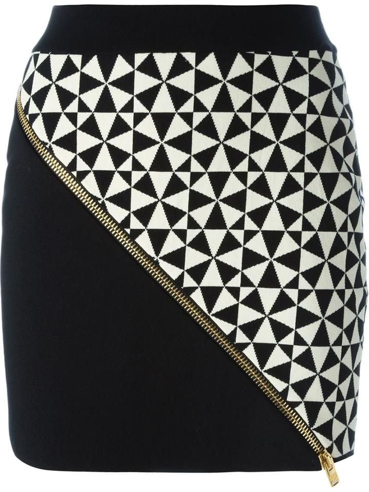 Fausto Puglisi Intarsia Knit Mini Skirt