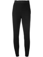 Dolce & Gabbana Piped Skinny Trousers, Women's, Size: 40, Black, Silk/spandex/elastane/virgin Wool