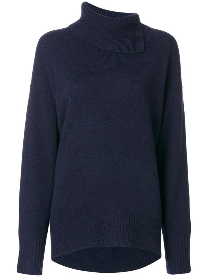 Joseph Roll Neck Jumper - Blue