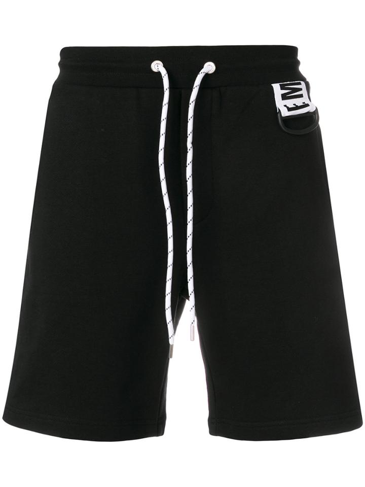 Dirk Bikkembergs Logo Drawstring Shorts - Black