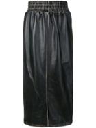 Miu Miu Leather Straight Skirt - Black
