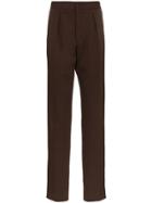 Fendi Ff Ticker Tape Logo Trousers - Brown