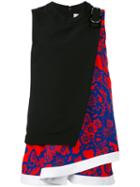 Carven - Floral Print Top - Women - Silk/polyester/acetate - 38, Black, Silk/polyester/acetate