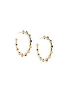 Noor Fares Mandorla Creole Earrings - Metallic