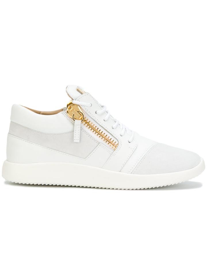Giuseppe Zanotti Design Runner Mid-top Sneakers - White