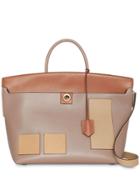 Burberry Leather Society Top Handle Bag - Neutrals