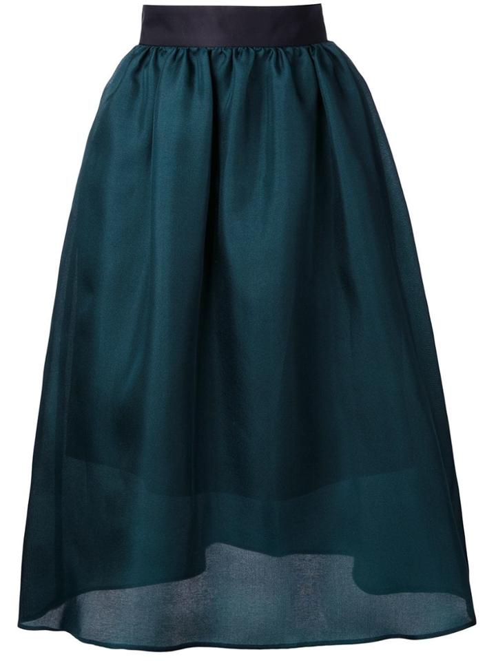 Le Ciel Bleu Midi Full Skirt - Green