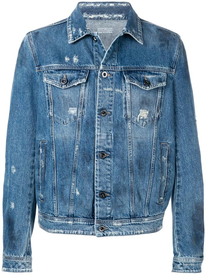 Diesel Black Gold Denim Jacket With Stone-washed Finish - Blue