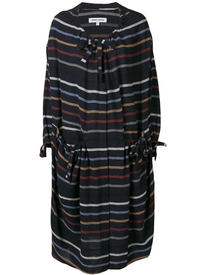 Henrik Vibskov Striped Drawstring Dress - Blue