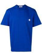 Msgm Embroidered Dice T-shirt, Men's, Size: Medium, Blue, Cotton