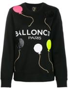 Nil & Mon Balloon-patch Sweatshirt - Black