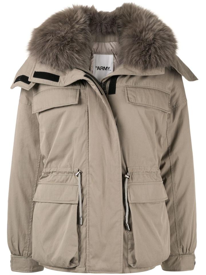 Yves Salomon Loose-fit Padded Jacket - Grey