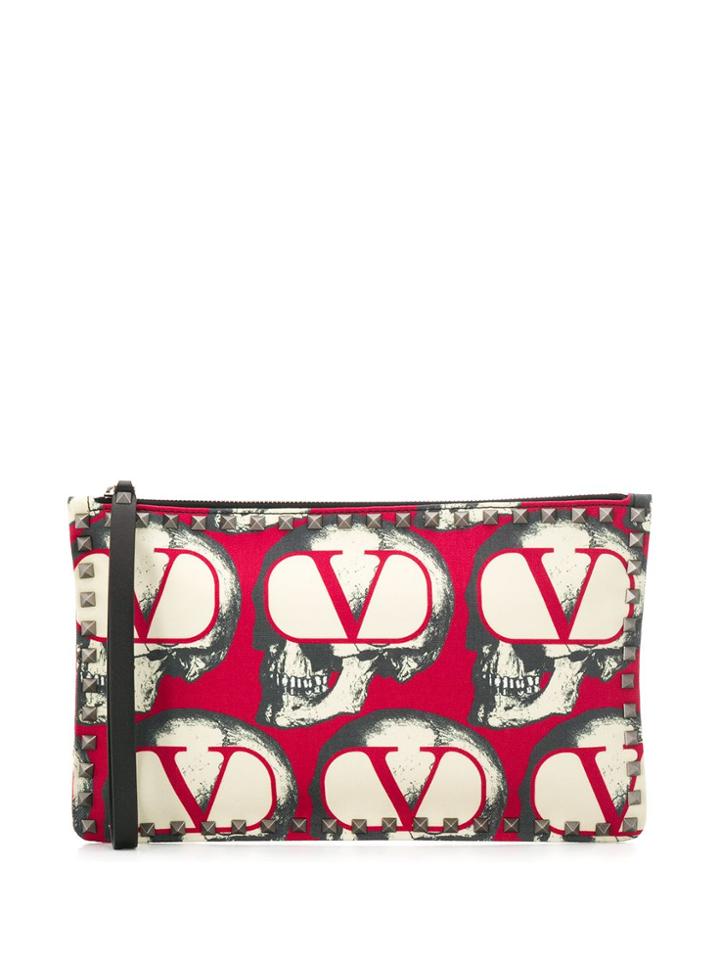 Valentino Valentino Garavani X Undercover Rockstud Clutch - Red