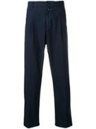 Closed Double Pleat Chinos - Blue