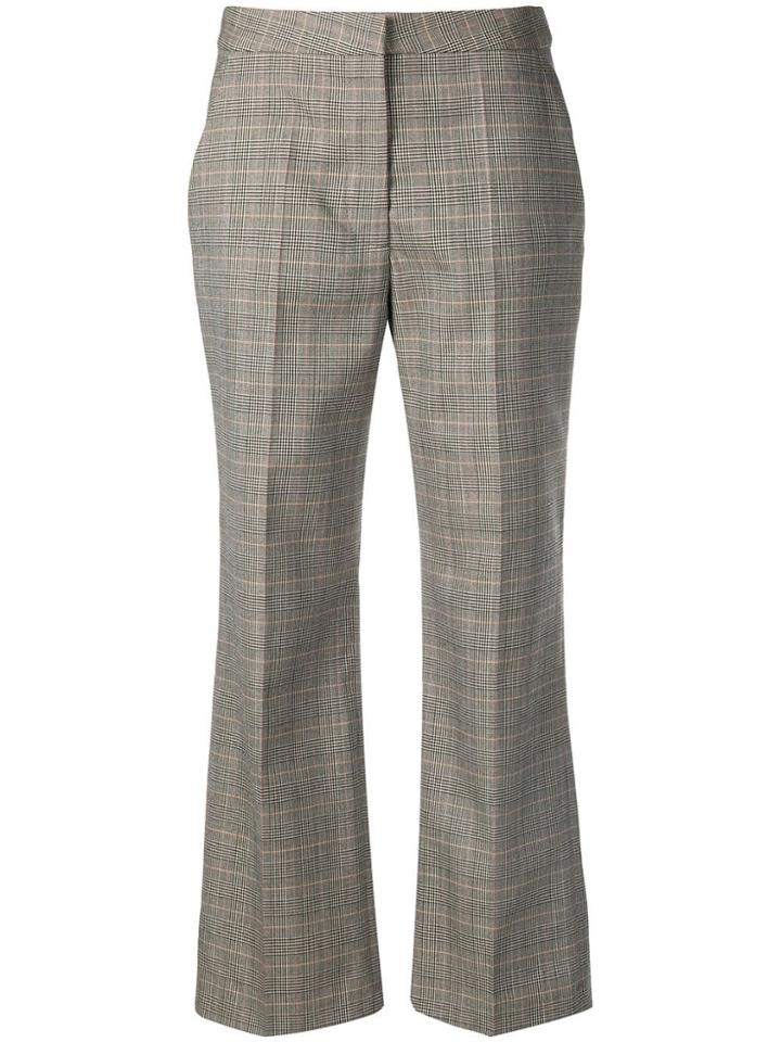Stella Mccartney Checked Flare Trousers - Black