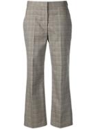 Stella Mccartney Checked Flare Trousers - Black