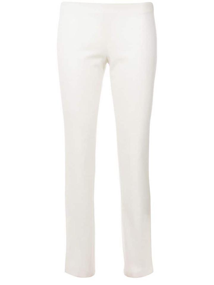 Romeo Gigli Pre-owned Cropped Slim Trousers - White