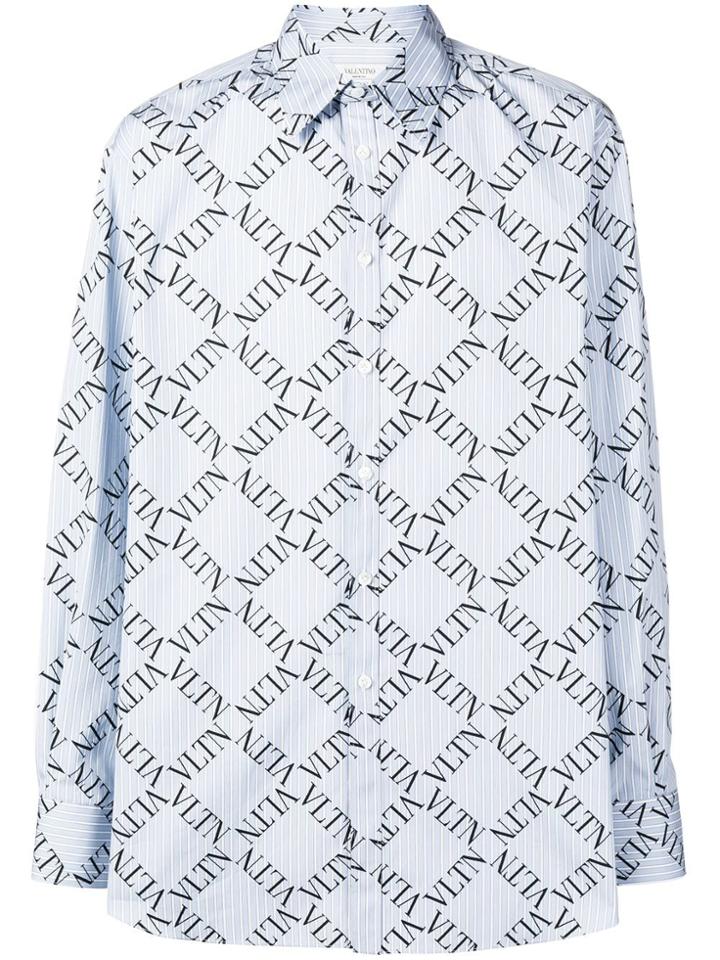 Valentino Vltn Grid Shirt - Blue