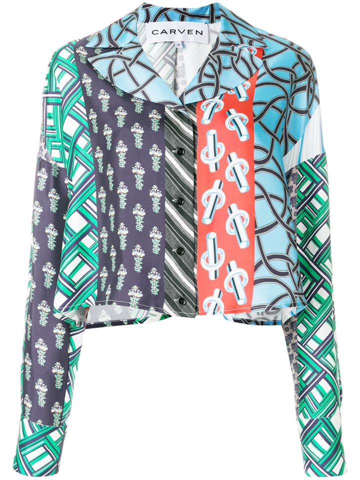 Carven Patchwork Print Shirt - Multicolour