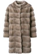 Liska Zek Fur Coat - Grey
