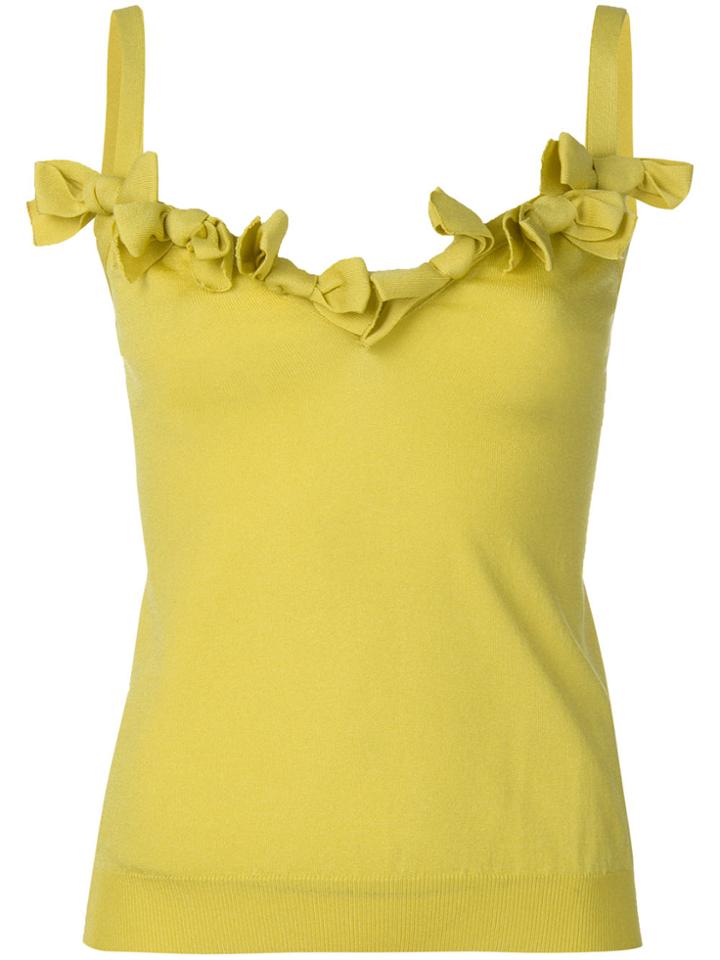 Moschino Bow Embellished Vest - Yellow & Orange